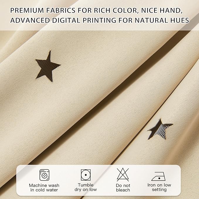 XiDi Curtains for Bedroom Decor Beige52/72/1 - Image 5