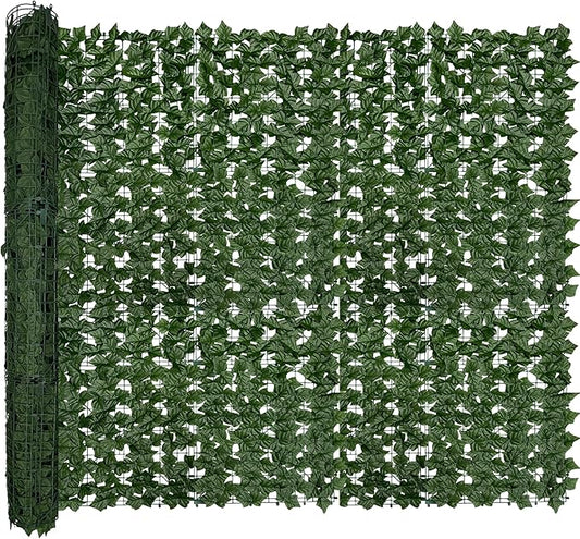 Artificial Ivy Privacy Fence Roll Screen, Garden Greenery Decor by DOPGIB
