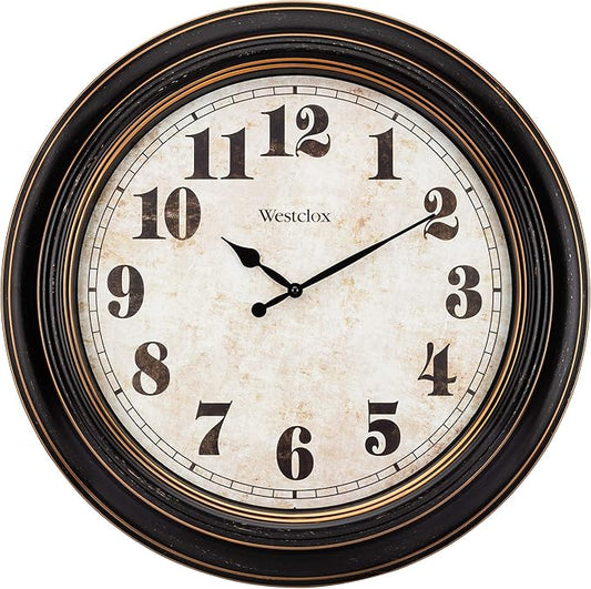 Westclox Traditional Large Wall Clock – Battery-Operated 24-Inch Vintage by Westclox