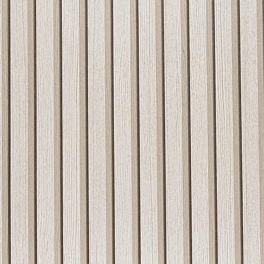 Wood Slat Wallpaper Peel and Stick Dead Wood Color 17.5x100 Inch Flat Finish by LOVADA