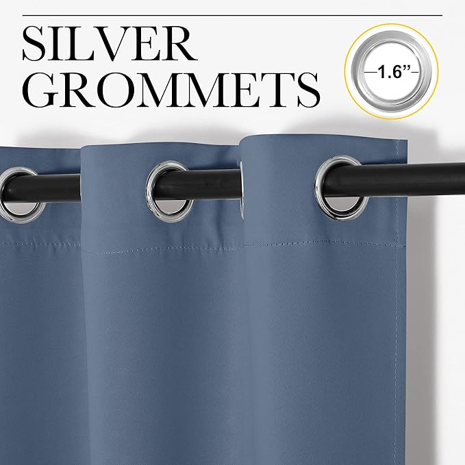 NICETOWN Home Fashion Thermal Insulated Solid Grommet Blackout Window Treatment - Image 3