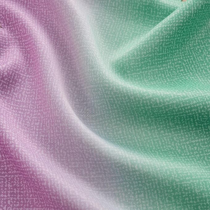XiDi Curtains for Bedroom Decor, Rainbow Green PurpleBlue52/54/1 - Image 6