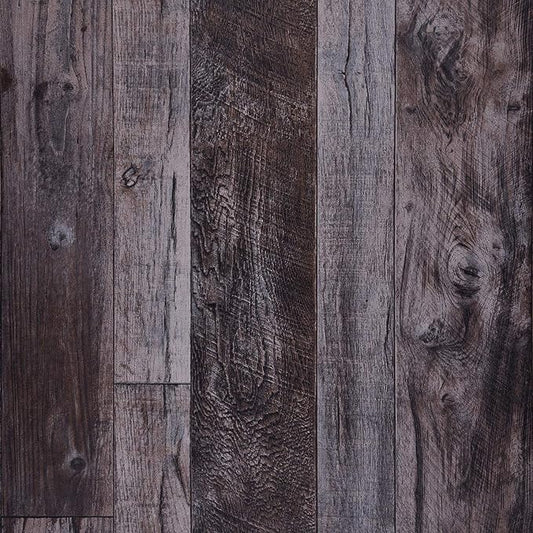 WENMER 17.71" x 118.1" Grey Wood Peel and Stick Shiplap Self-Adhesive Wallpaper by WENMER