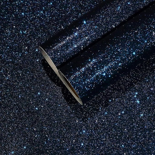 CHIHUT 15.7''x236'' Dark Blue Glitter Contact Paper by CHIHUT