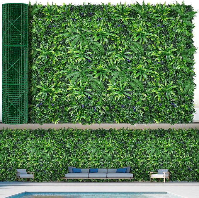 Grass Wall Panels, Fake Greenery Plant Decor by EverNature