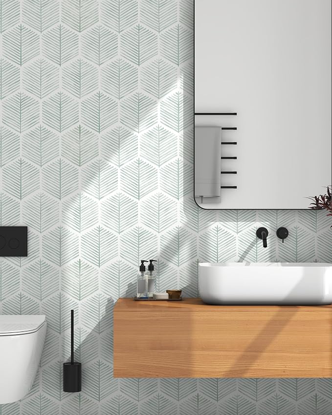 Modern Peel and Stick Wallpaper 17.3''×276'' Geometric Wallpaper Boho Contact - Image 2