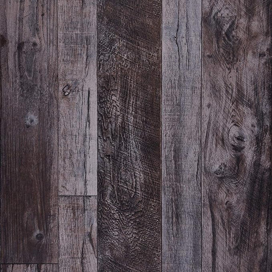 WENMER 17.71" x 197" Grey Wood Peel and Stick Wallpaper by WENMER