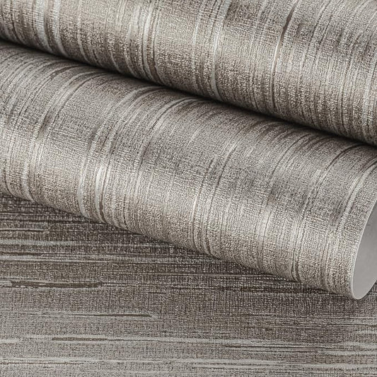 FunStick Taupe Grasscloth Peel and Stick Wallpaper Textured Grass Cloth by FunStick