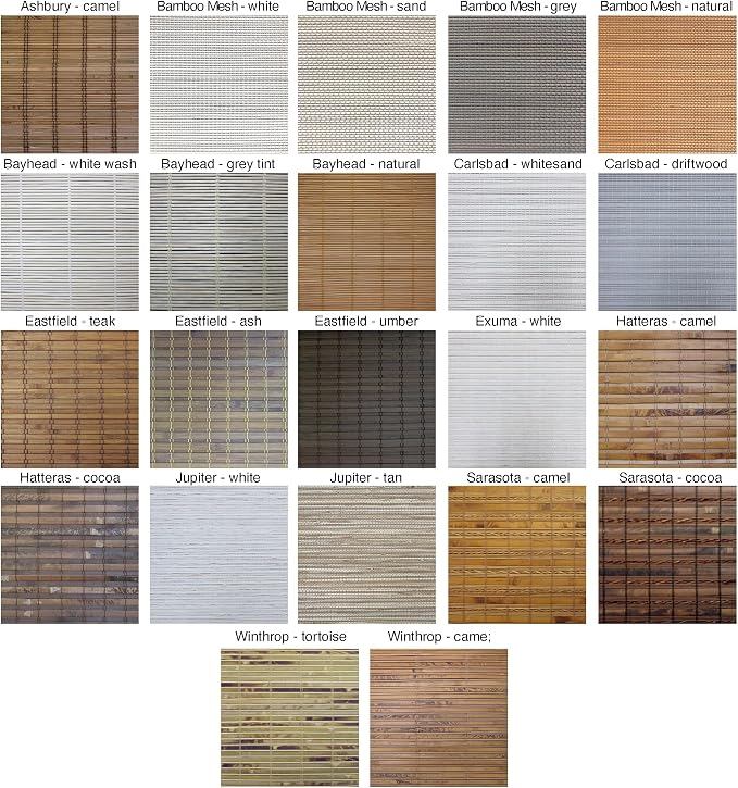 Windowsandgarden Cordless Woven Wood Roman Shades, 38W x 72H, Eastfield Teak - Image 3