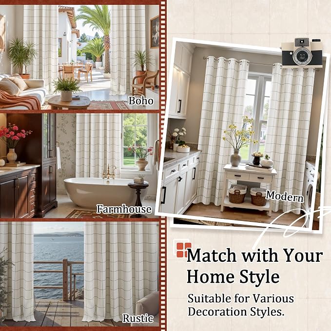 Lajode Linen Blackout Curtains for Bedroom - Image 8