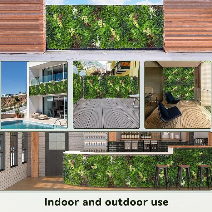 Artificial Ivy Boxwood Roll: 6FTx12FT UV Resistant Green Leaves Faux - Image 7