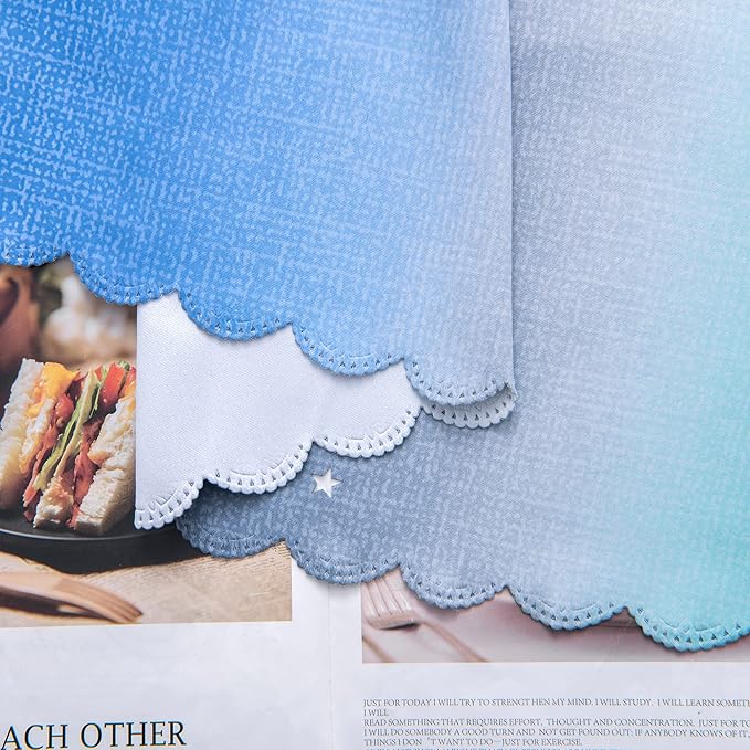 XiDi Curtains for Bedroom Decor, Rainbow BluGrenGrey-52-45 - Image 6