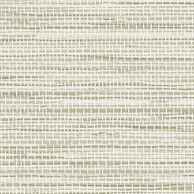 JiffDiff Grasscloth Wallpaper Peel and Stick Cream Grassweave Peel & Stick Wall by wallpaper