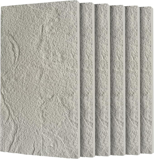 3D Faux Stone Wall Panels, Lightweight & Waterproof Accent Marble Stone Skin by Gahowlen