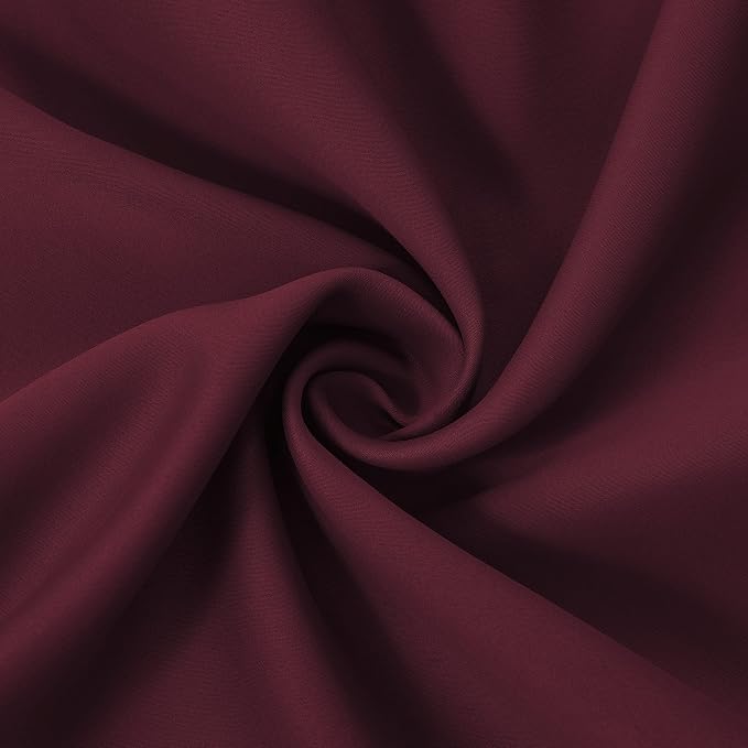 LEMOMO Burgundy Red Thermal Blackout Curtains/52 x 95 Inch/Set of 2 Panels Room - Image 5