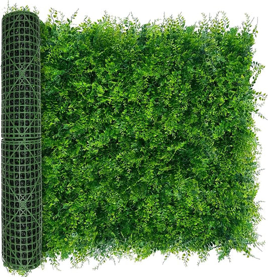 Greenery Faux Grass Wall Backdrop 40"x120"（33.5 SQFT） UV-Anti Artificial Green by DOPGIB