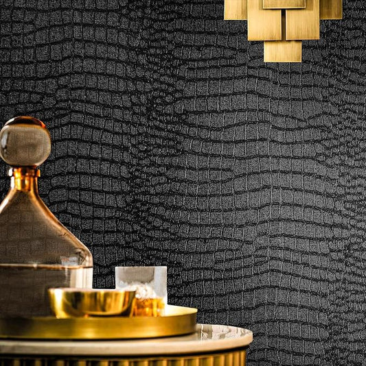 Fititem Black Peel and Stick Wallpaper 393inL 17.3inW Black Contact Paper by Fititem__FitYourHome