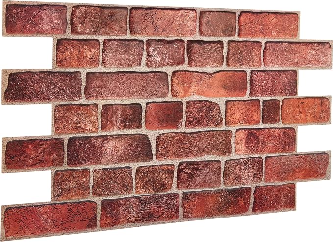 3D Faux Brick Wall Panels 37.8’’ x 18.9’’ by NOVECRAFTO