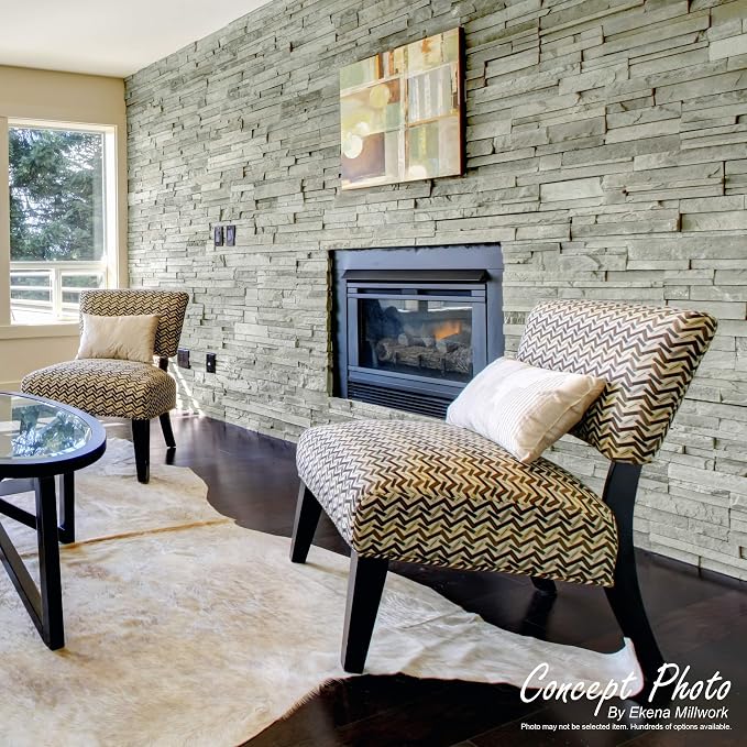 Ekena Millwork 45 3/4"W x 24 1/2"H x 1 1/4"D Canyon Ridge Stacked Stone - Image 15