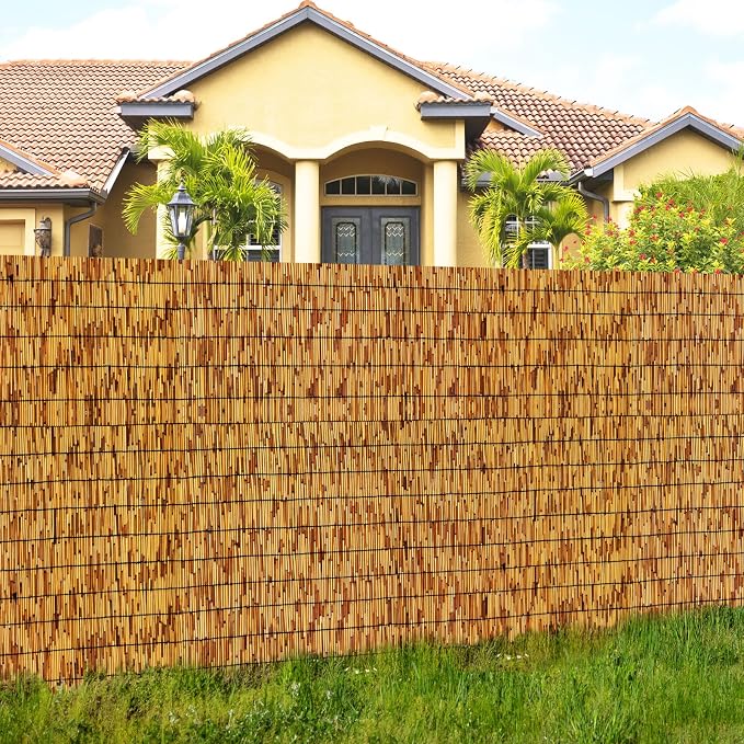 Bamboo Fencing–Handwoven, Bamboo wall Panel Outdoor Privacy Reed Screening - Image 3