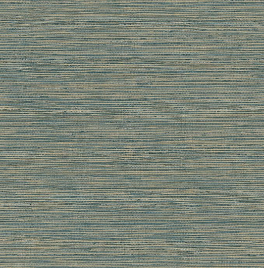 RoomMates Teal Dimensional Grasscloth Peel and Stick Wallpaper, RMK12684PLW by RoomMates