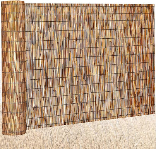 Barydat 1 Pcs 4 x 16.4 ft Reed Fence Roll, 85% Shade Bamboo Privacy Screen by home
