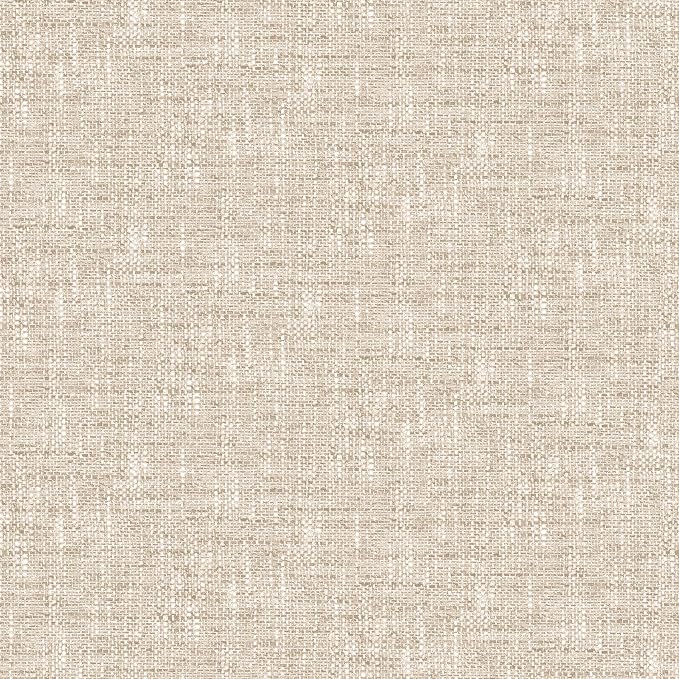 NuWallpaper by WallPops Tan Poplin Peel and Stick Wallpaper by NuWallpaper