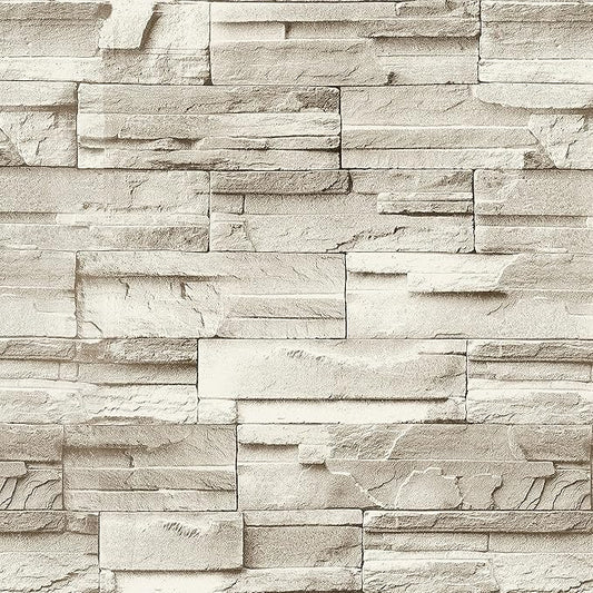 Jeweluck Stone Wallpaper Peel and Stick Brick Wallpaper 17.7”×787.4” Brick by Jeweluck