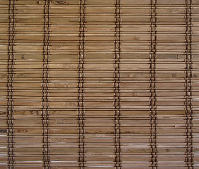 Cordless Woven Wood Roman Shades, 49W x 48H, Ashbury Camel, Sizes 20-72 Wide - Image 4