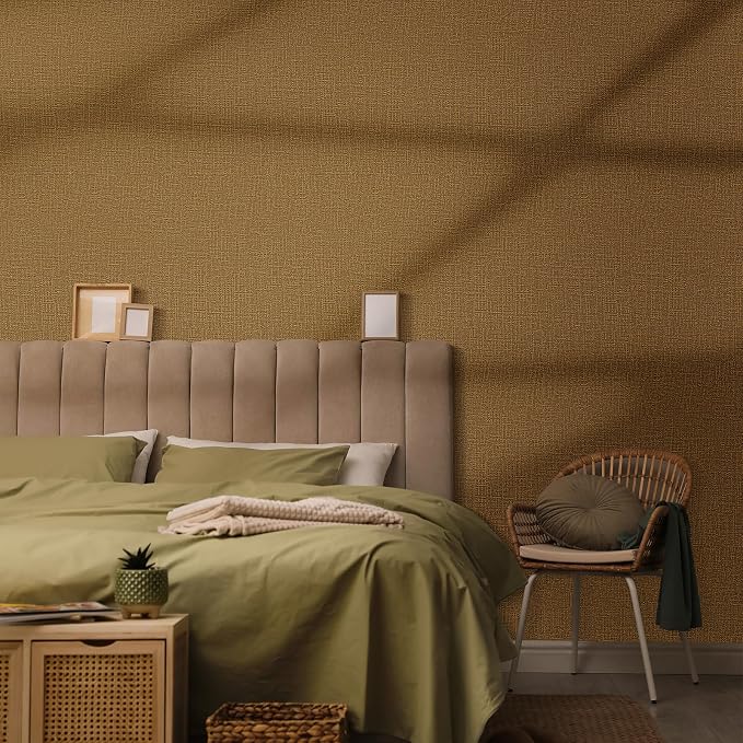 WADILE Grasscloth Peel and Stick Wallpaper 23.6in x 236in, Textured Contact - Image 2