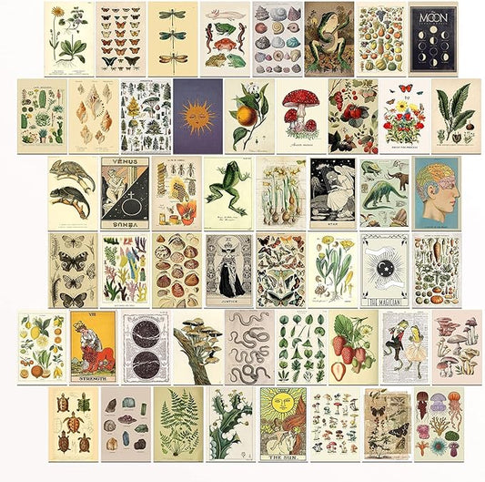 Vintage Room Bedroom Wall Dorm Posters Pictures by woonkit