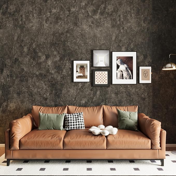 3yecao 48"×197" Big Roll Long Size Dark Brown Tan Grey Concrete Wallpaper Peel - Image 7