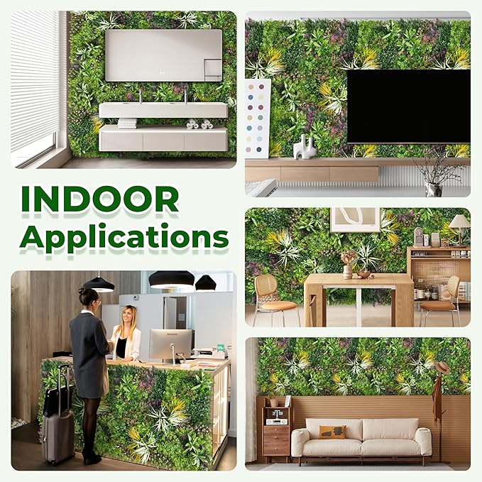 Artificial Grass Wall Roll Panels: 80''x120''Boxwood Hedge Panels, UV-Anti - Image 7