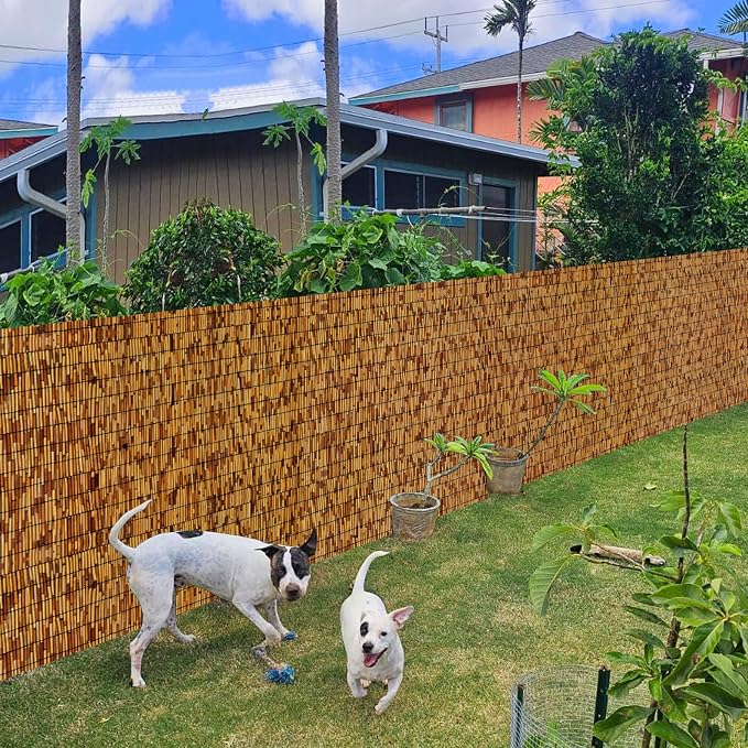Bamboo Fencing–Handwoven, Bamboo wall Panel Outdoor Privacy Reed Screening - Image 4