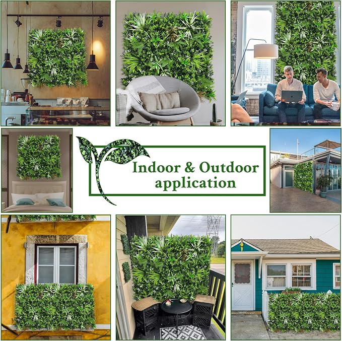 ODTORY Artificial Boxwood Topiary Hedges Panels: 20'' x 20'' 8P UV-Protected - Image 6