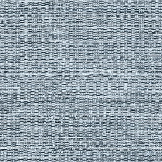 HueBurst Grasscloth Peel and Stick Wallpaper 17.3" x 394" Blue Textured by HueBurst