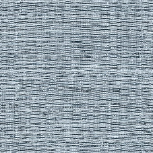 HueBurst Grasscloth Peel and Stick Wallpaper 17.3" x 197" Blue Textured by HueBurst