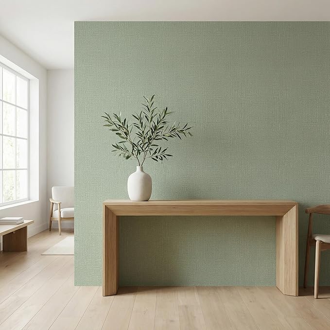 WADILE Grasscloth Peel and Stick Wallpaper 23.6in x 472in, Textured Contact - Image 3