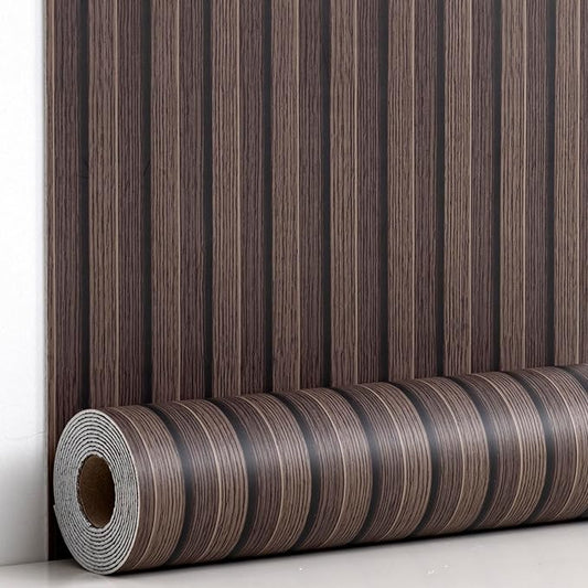 Haimin Wood Grain Slat Wall Panels Peel and Stick Faux Wood Thick Wallpaper by HaiminHomeDecorWallpaper