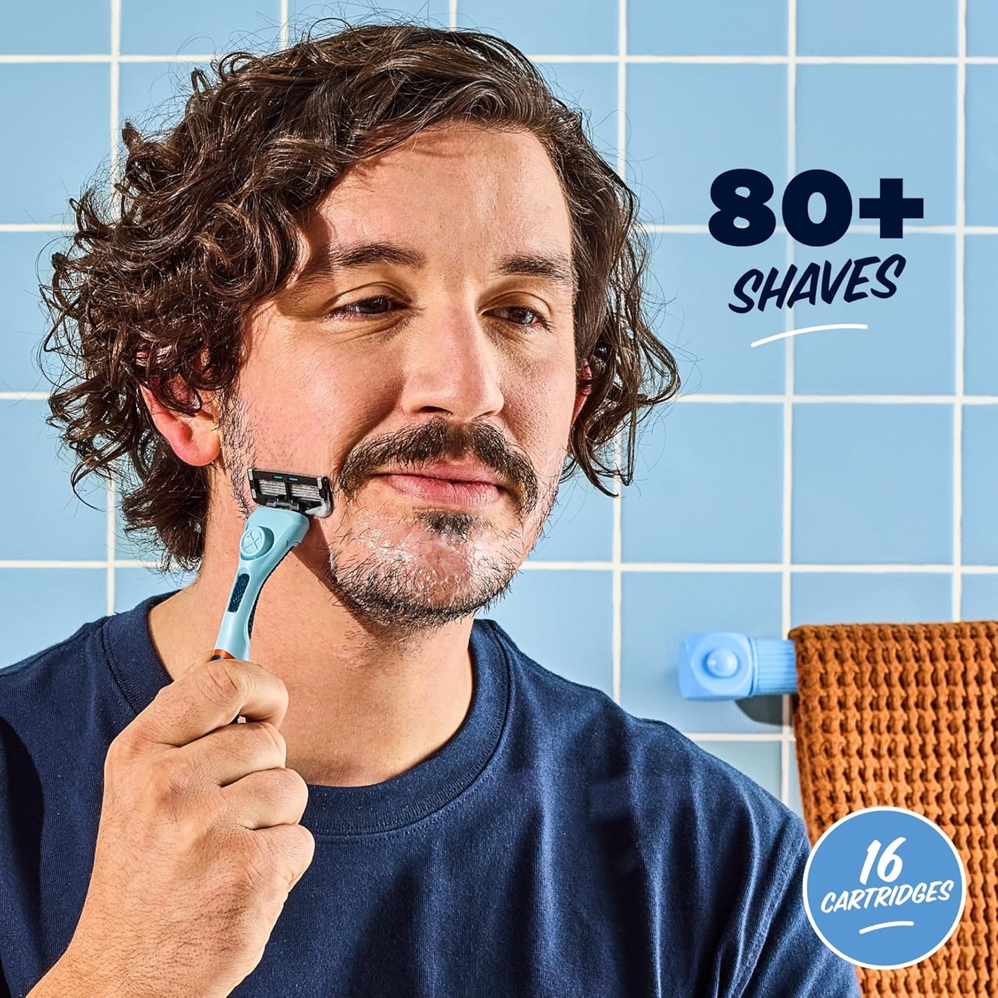 Dollar Shave Club | 6 Blade Razor Refills (16 Pack) | 6 Stainless Steel Blades for a Close & Comfortable Shave