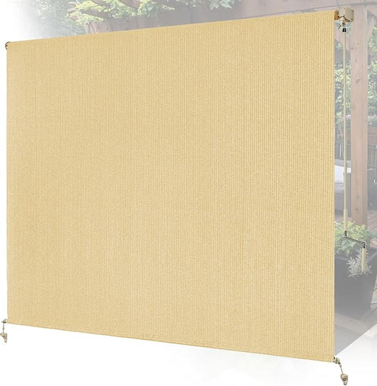 12'W x 8'H Sesame Outdoor Roller Shade by Unknown