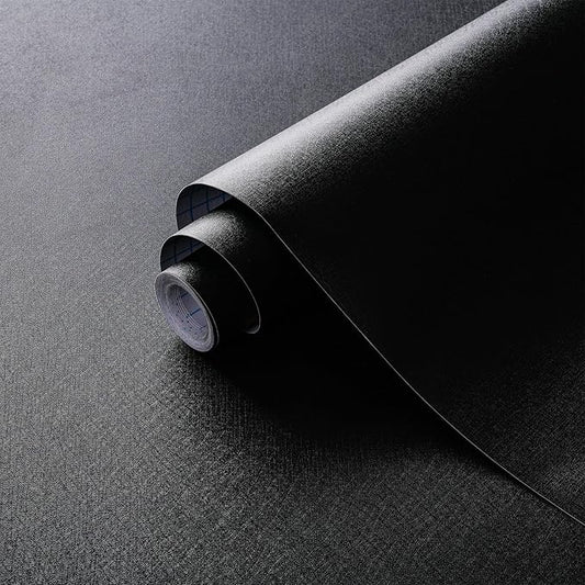 Dimoon 118''x23.6'' Peel and Stick Wallpaper Black Contact Paper by DIYYOURMOON