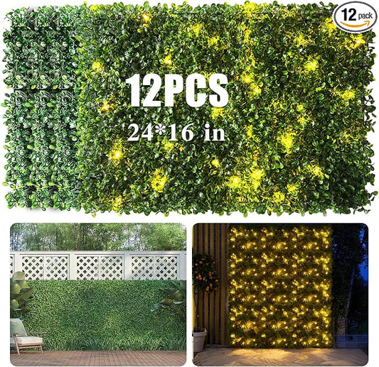 Artificial Boxwood Wall Panels by Unknown