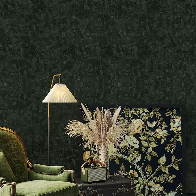 Dark Green Peel and Stick Wallpaper - Image 8