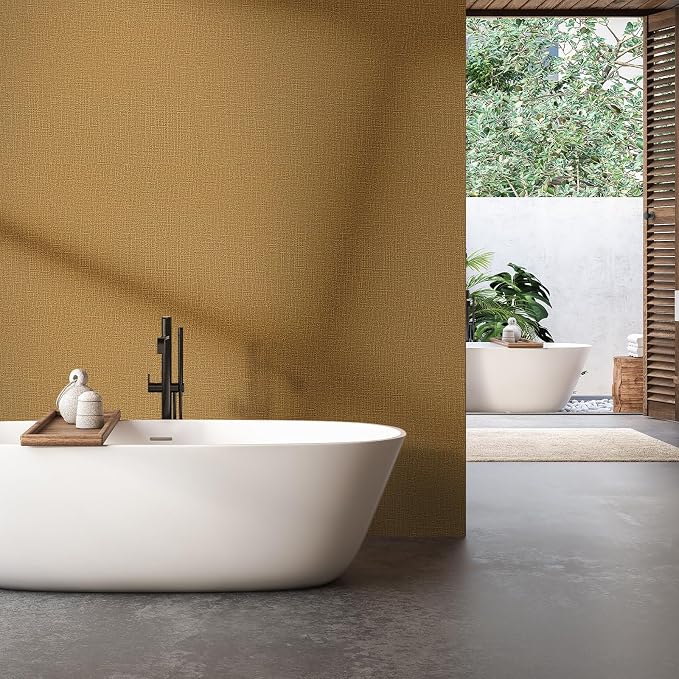 WADILE Grasscloth Peel and Stick Wallpaper 15.7in x 196.8in, Textured Contact - Image 6