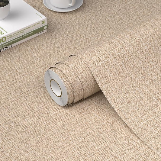 WADILE Grasscloth Peel and Stick Wallpaper 15.7in x 196.8in, Textured Contact by WADILE