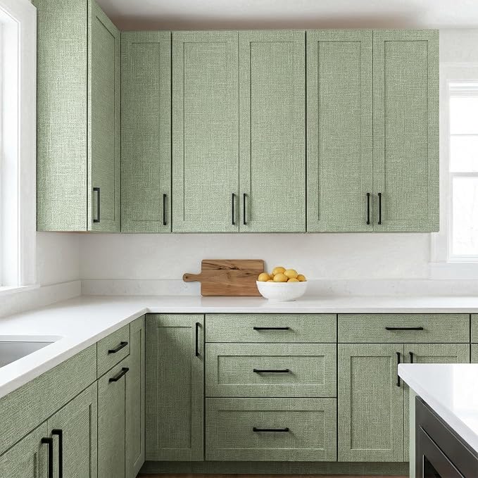 WADILE Grasscloth Peel and Stick Wallpaper 15.7in x 196.8in, Textured Contact - Image 5