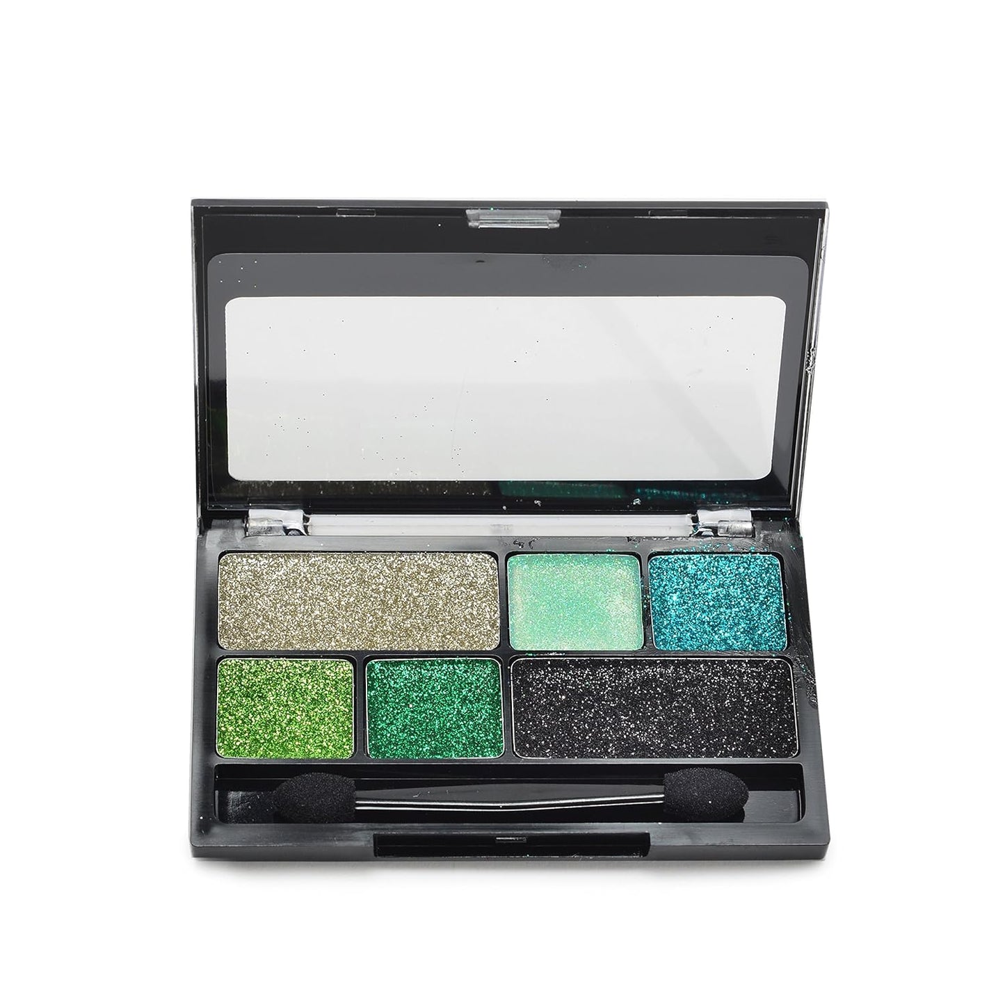 BYS Glitter Glitz Gel for Eyes and Face 6 Shade Makeup Palette - Paradise Greens