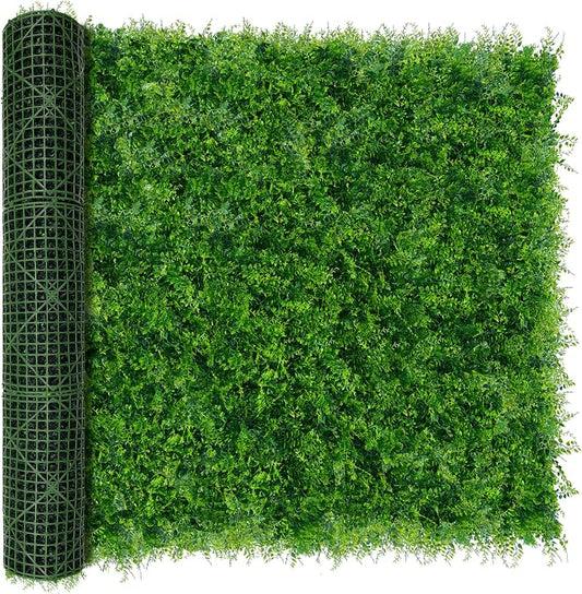 Greenery Faux Grass Wall Backdrop 60"x128" UV-Anti Artificial Green Boxwood by DOPGIB