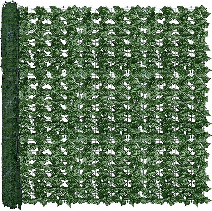 ODTORY Artificial Ivy Privacy Fence Wall Screen, 60X120 in UV-Anti Faux by ODTORYHOME